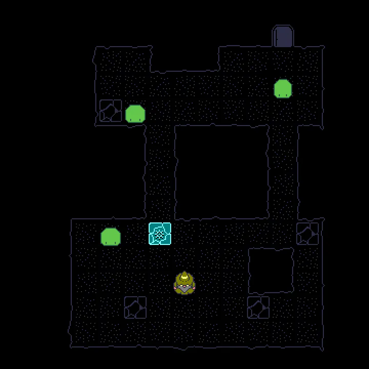 2D dungeon puzzle gameplay screenshot